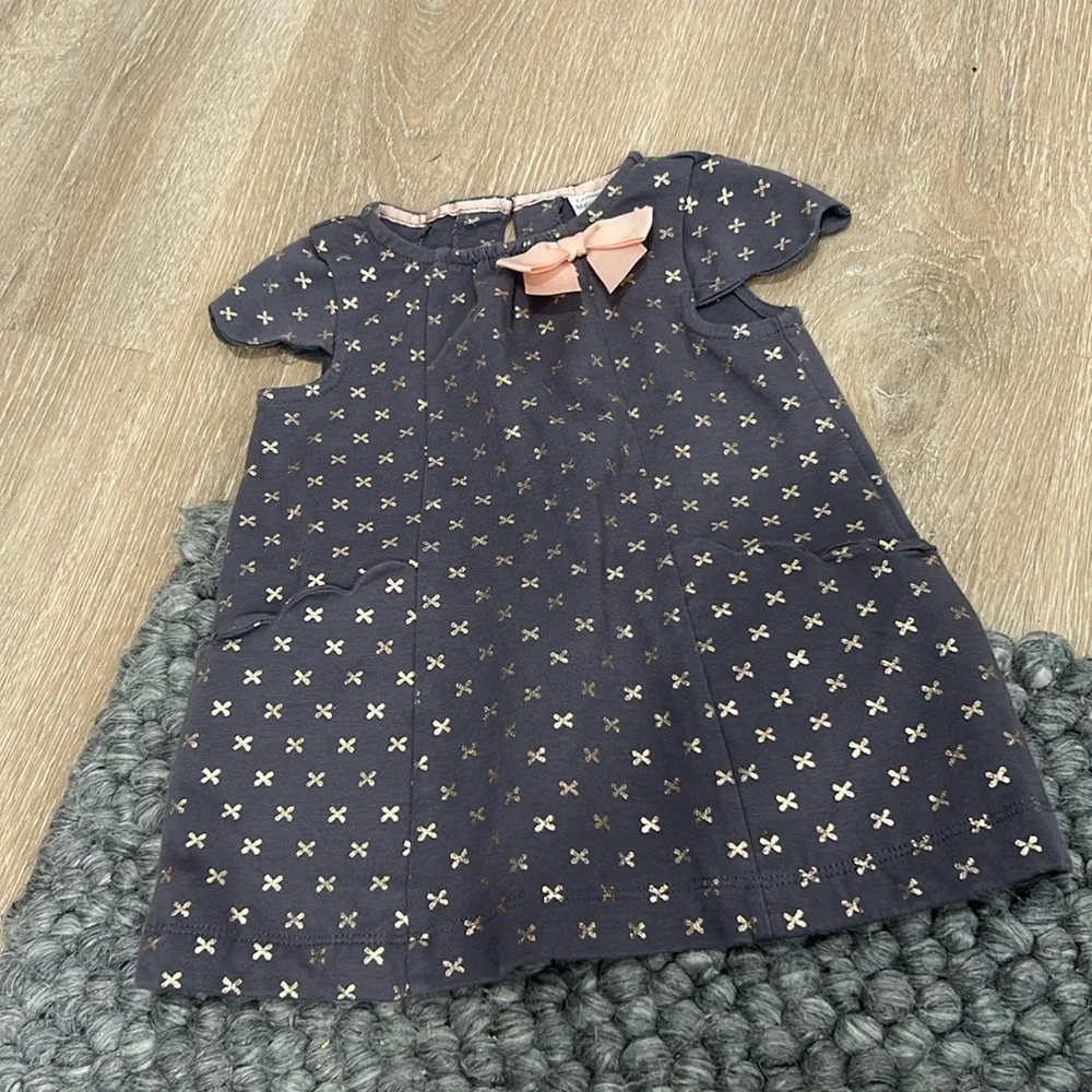 Catherine Malandrino Mini Baby Girl Bow Tie Dress Pink Size 24 Months‎